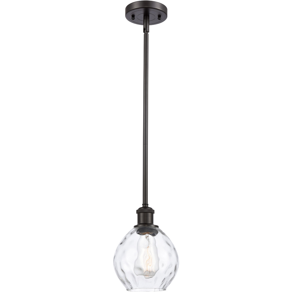 Innovations Lighting 516-1S-OB-G362-LED Ballston Small Waverly LED 6 inch Oil Rubbed Bronze Pendant Ceiling Light, Ballston