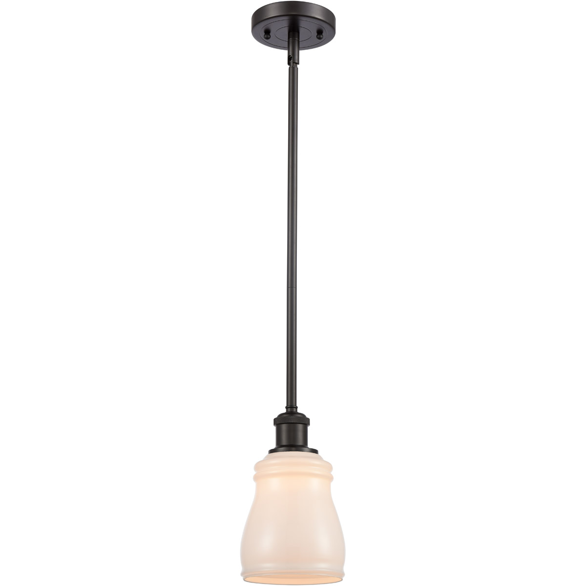 Innovations Lighting 516-1S-OB-G391 Ballston Ellery 1 Light 5 inch Oil Rubbed Bronze Pendant Ceiling Light in White Glass, Ballston