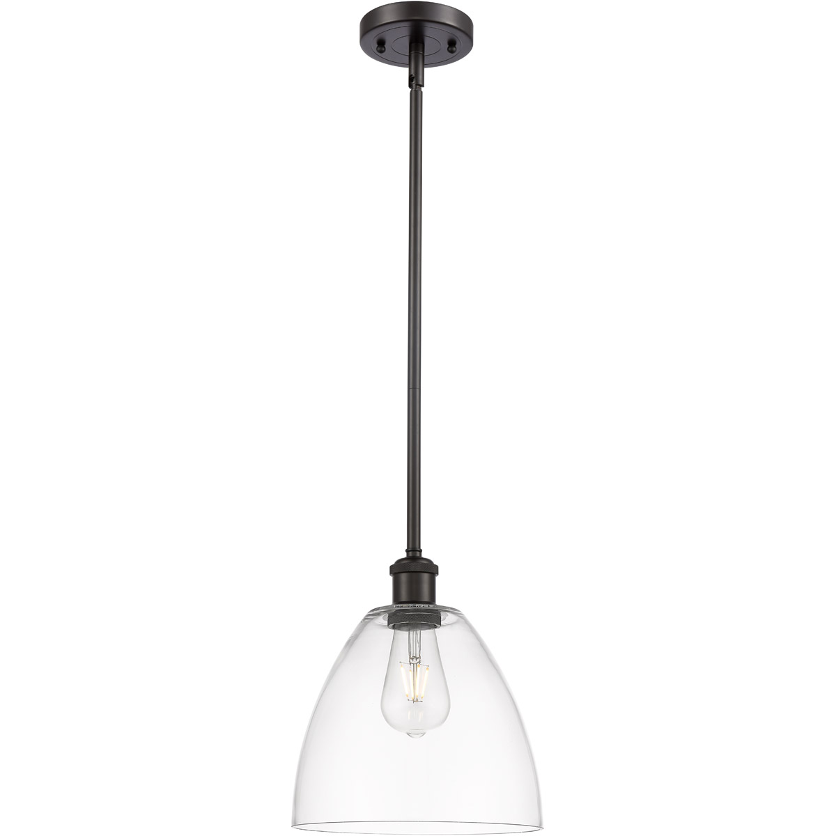 Innovations Lighting 516-1S-OB-GBD-92 Ballston Dome 1 Light 9 inch Oil Rubbed Bronze Mini Pendant Ceiling Light in Clear Glass