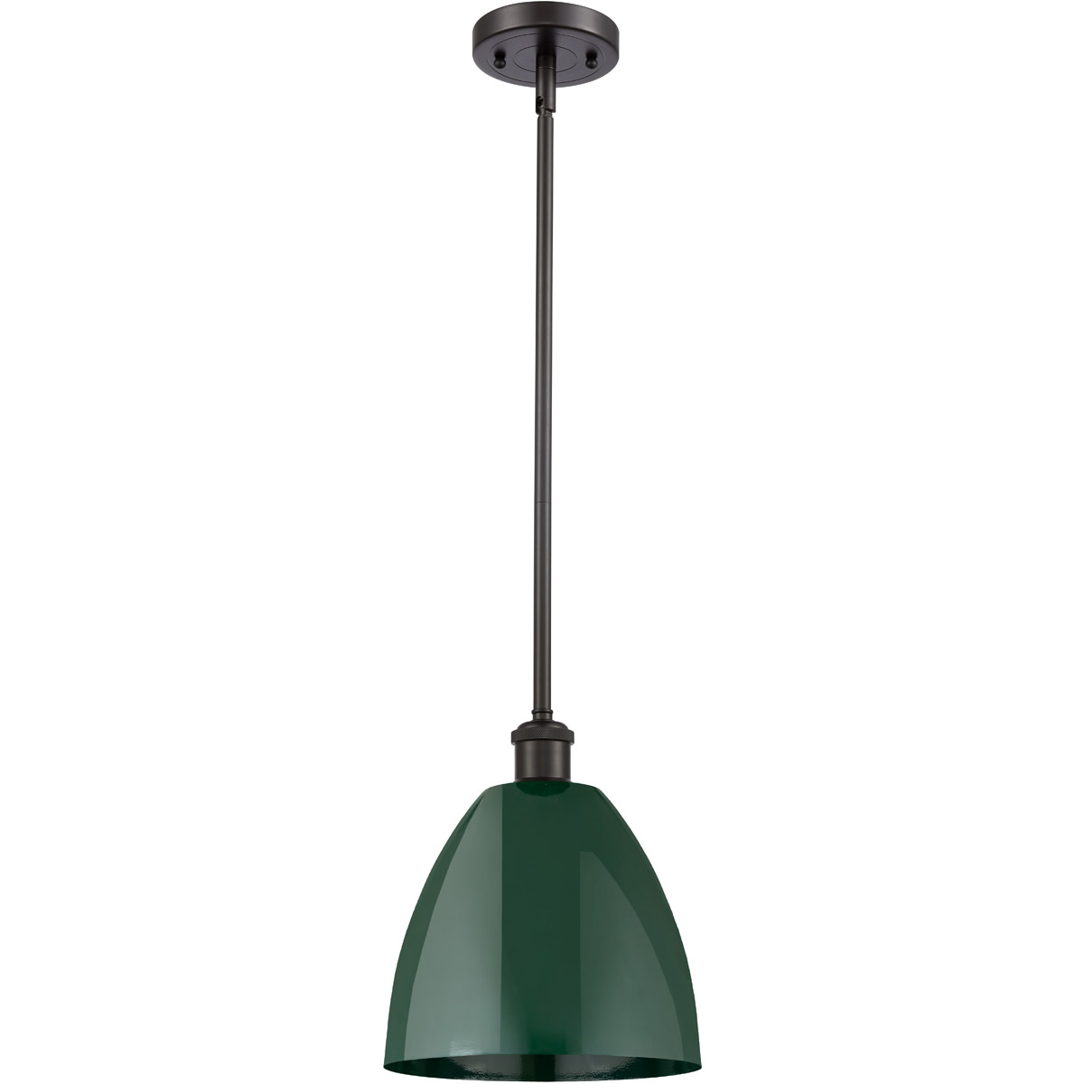 Innovations Lighting 516-1S-OB-MBD-9-GR Ballston Plymouth Dome 1 Light 9 inch Oil Rubbed Bronze Pendant Ceiling Light in Matte Green