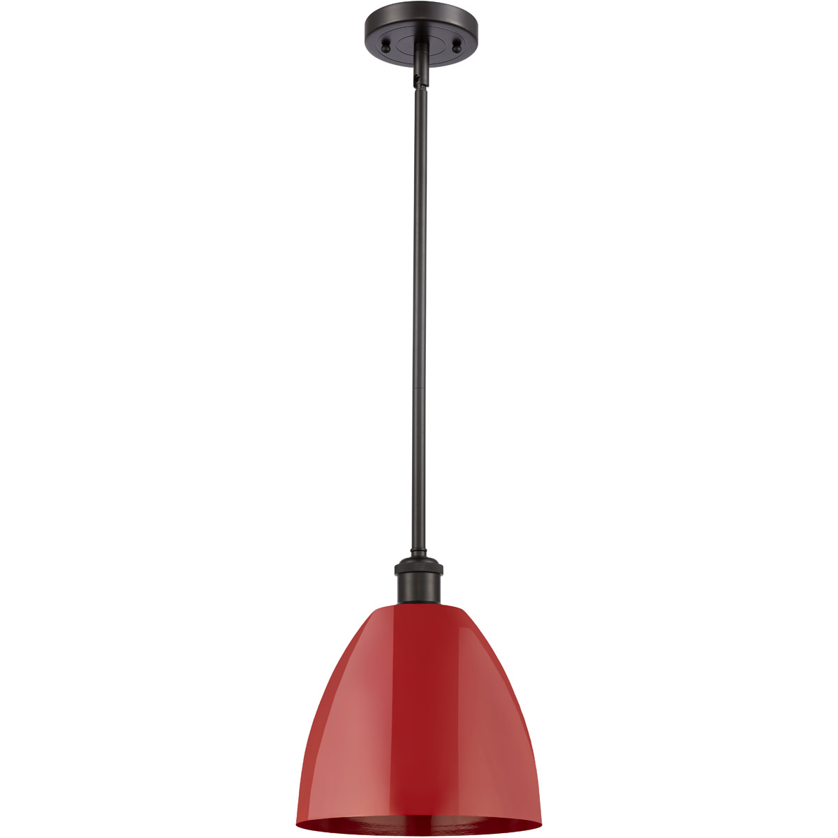 Innovations Lighting 516-1S-OB-MBD-9-RD Ballston Plymouth Dome 1 Light 9 inch Oil Rubbed Bronze Pendant Ceiling Light in Matte Red