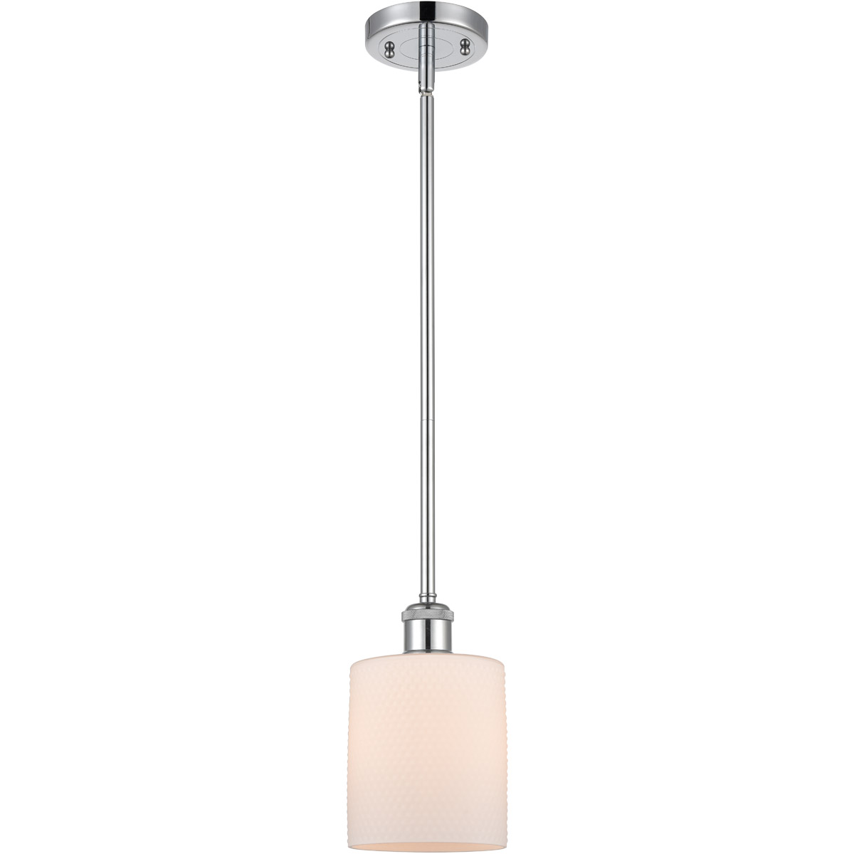 Innovations Lighting 516-1S-PC-G111 Ballston Cobbleskill 1 Light 5 inch Polished Chrome Pendant Ceiling Light in Matte White Glass, Ballston
