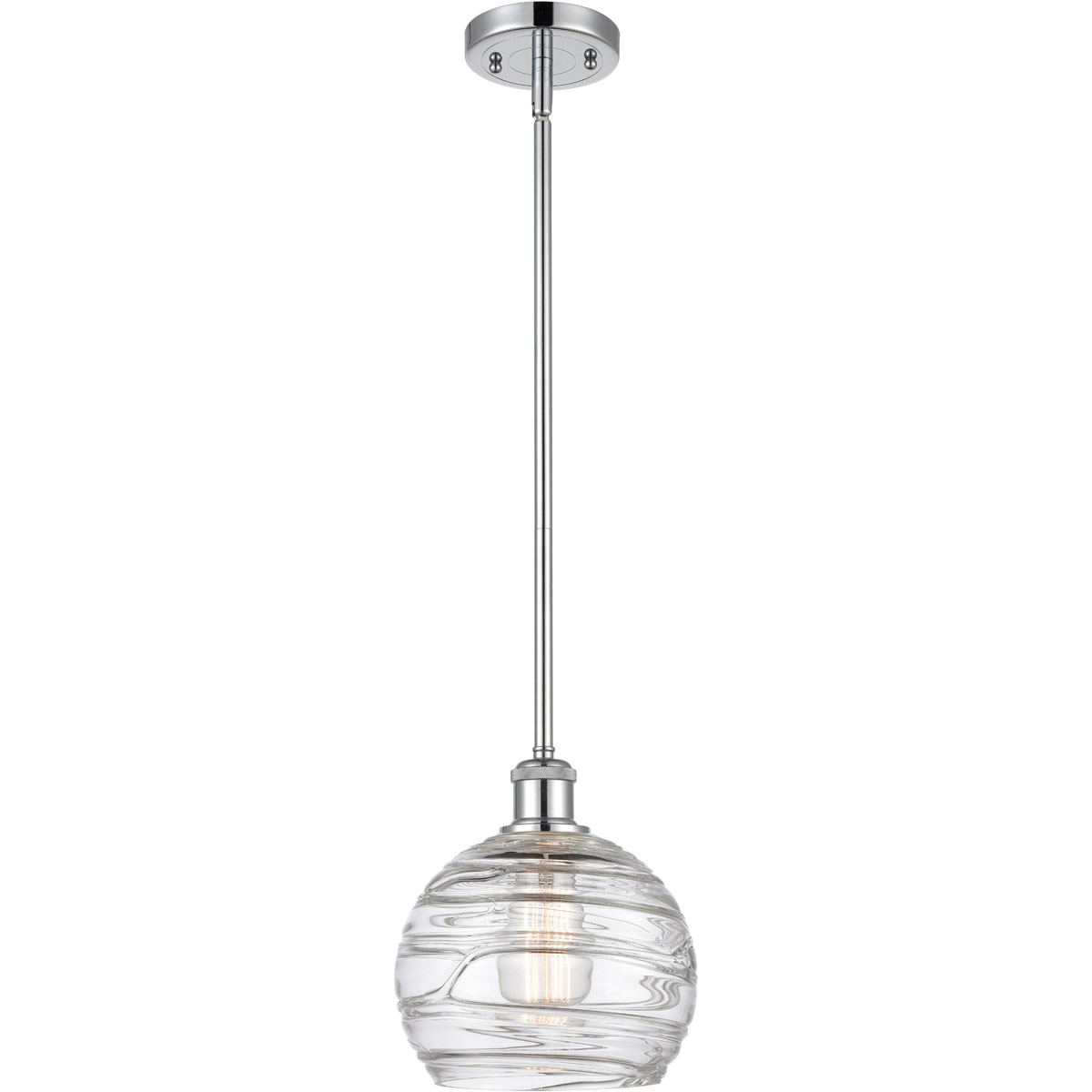 Innovations Lighting 516-1S-PC-G1213-8 Ballston Deco Swirl 1 Light 8 inch Polished Chrome Pendant Ceiling Light, Ballston