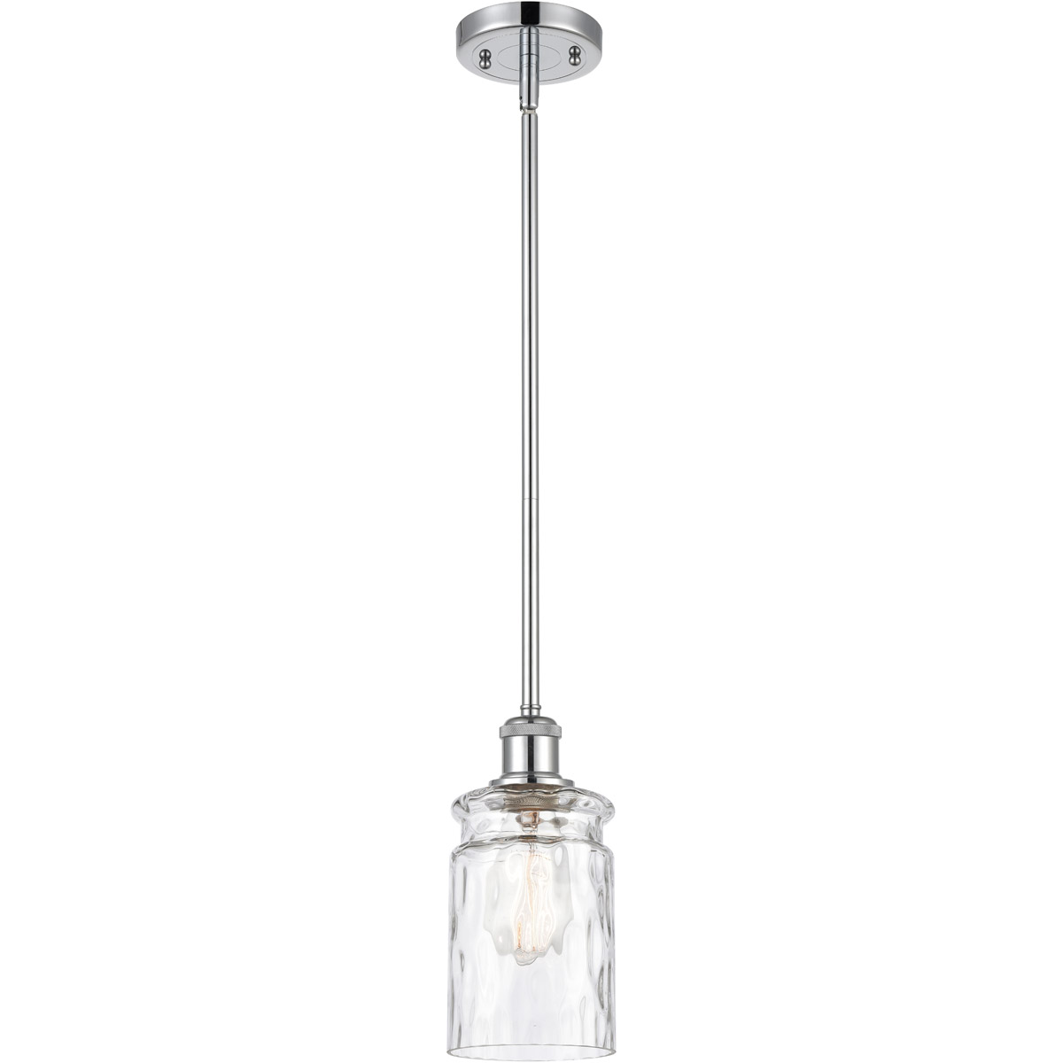 Innovations Lighting 516-1S-PC-G352 Ballston Candor 1 Light 5 inch Polished Chrome Pendant Ceiling Light in Clear Waterglass, Ballston