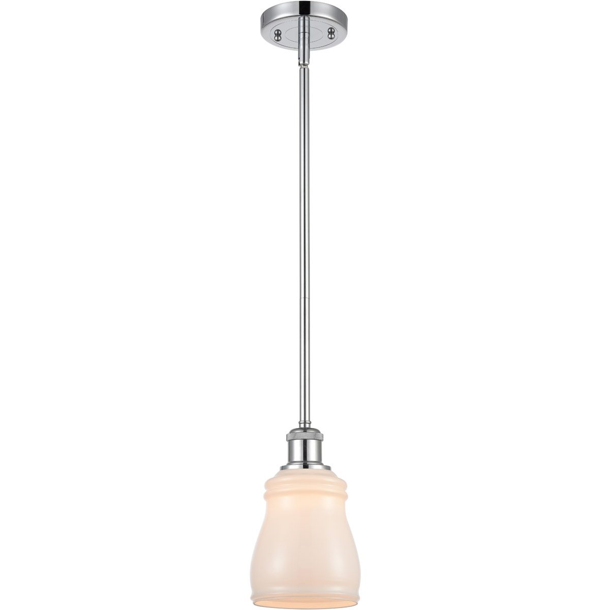 Innovations Lighting 516-1S-PC-G391 Ballston Ellery 1 Light 5 inch Polished Chrome Pendant Ceiling Light in White Glass, Ballston