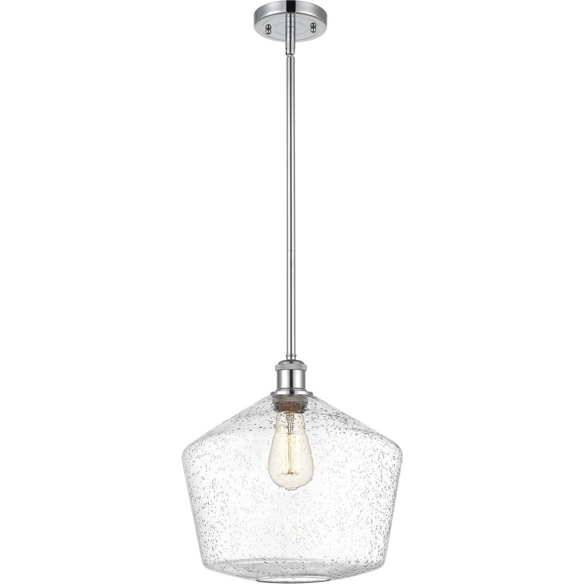 Innovations Lighting 516-1S-PC-G654-12-LED Ballston Cindyrella LED 12 inch Polished Chrome Mini Pendant Ceiling Light in Seedy Glass