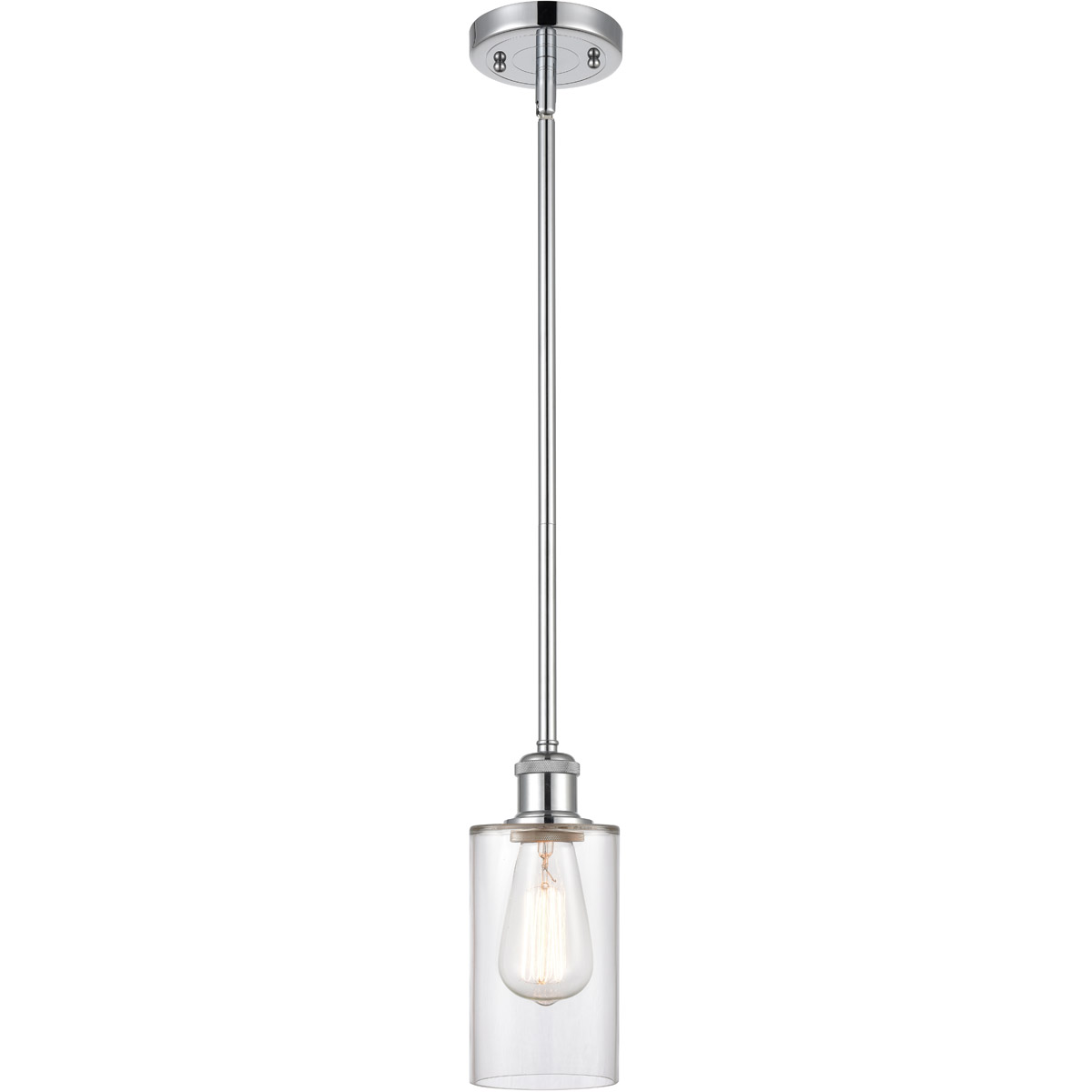 Innovations Lighting 516-1S-PC-G802 Ballston Clymer 1 Light 4 inch Polished Chrome Pendant Ceiling Light in Clear Glass, Ballston