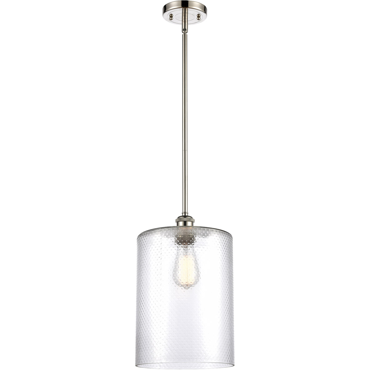 Innovations Lighting 516-1S-PN-G112-L Ballston Large Cobbleskill 1 Light 9 inch Polished Nickel Pendant Ceiling Light in Clear Glass, Ballston