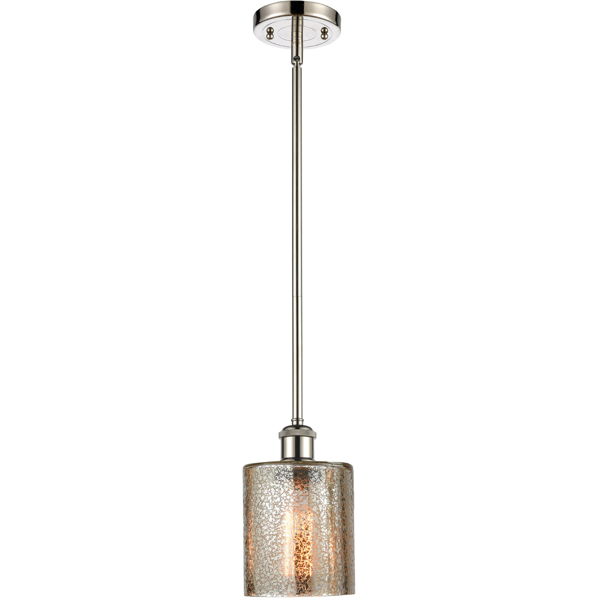 Innovations Lighting 516-1S-PN-G116 Ballston Cobbleskill 1 Light 5 inch Polished Nickel Pendant Ceiling Light in Mercury Glass, Ballston