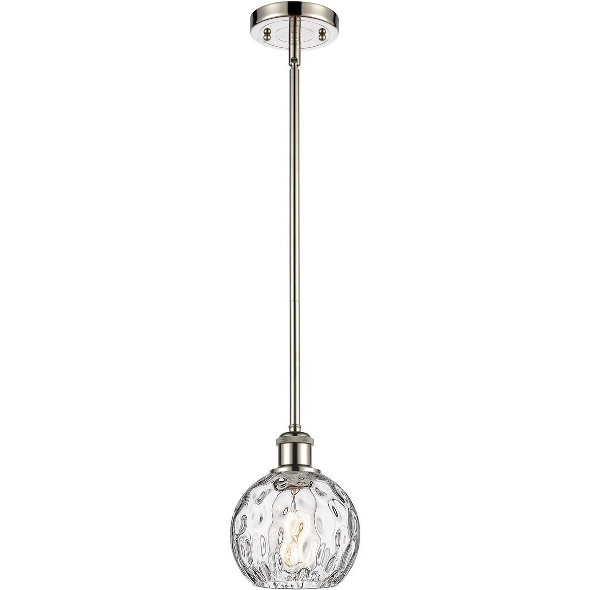 Innovations Lighting Bruno Marashlian Athens Water Glass 6 Inch Mini Pendant Athens Water Glass - 516-1S-PN-G1215-6 - Modern Contemporary