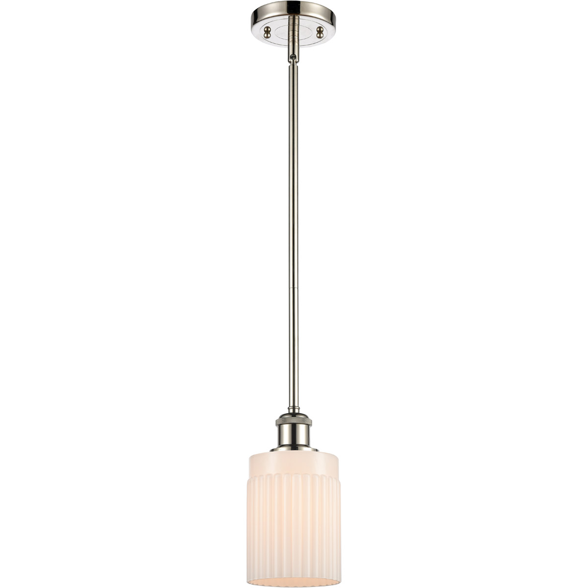 Innovations Lighting 516-1S-PN-G341 Ballston Hadley 1 Light 5 inch Polished Nickel Pendant Ceiling Light in Matte White Glass, Ballston
