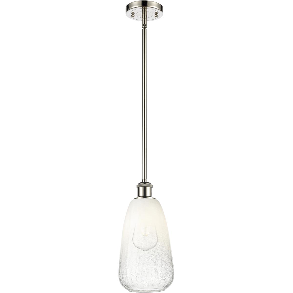 Innovations Lighting 516-1S-PN-G480-6OP Ballston Brookhaven Almond 1 Light 6 inch Polished Nickel Mini Pendant Ceiling Light in Opal Glass