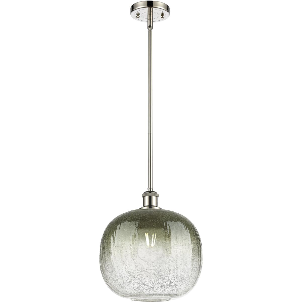Innovations Lighting 516-1S-PN-G481-10SL Ballston Brookhaven Sphere 1 Light 10.5 inch Polished Nickel Mini Pendant Ceiling Light in Slate Glass