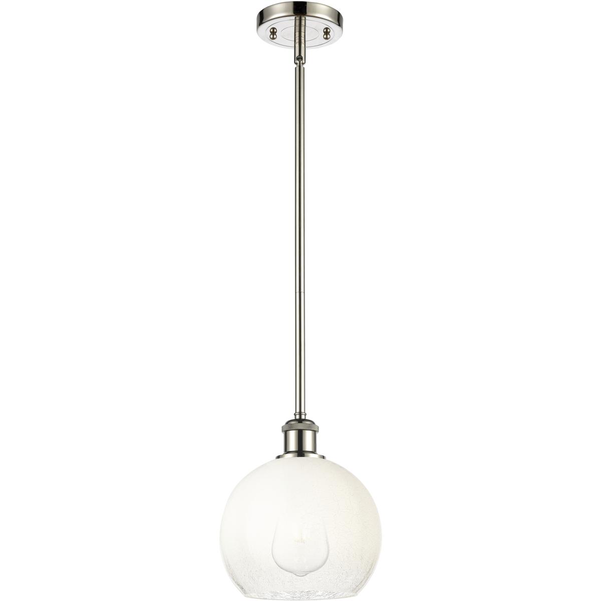 Innovations Lighting 516-1S-PN-G483-8OP Ballston Brookhaven Globe 1 Light 7.88 inch Polished Nickel Mini Pendant Ceiling Light in Opal Glass