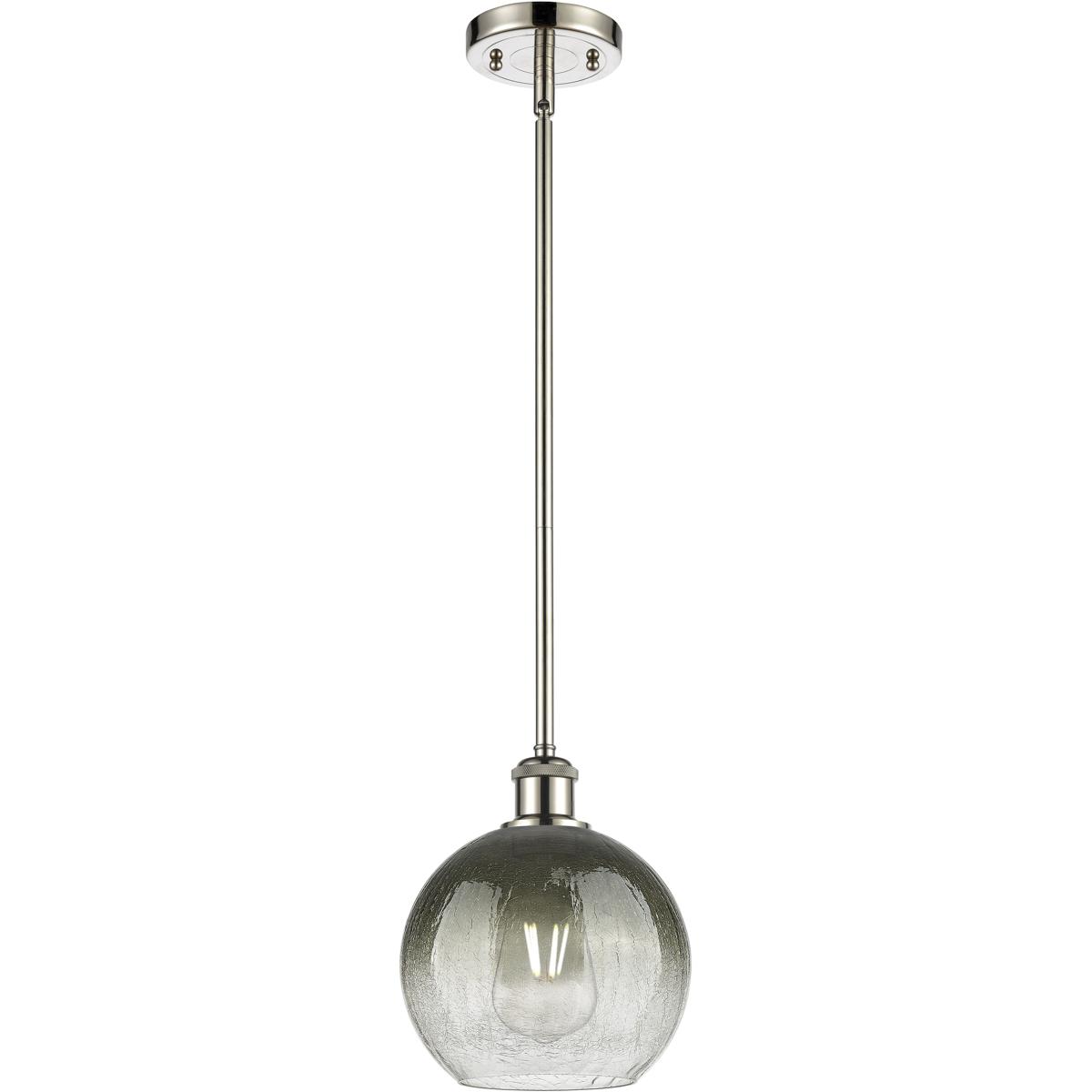 Innovations Lighting 516-1S-PN-G483-8SL Ballston Brookhaven Globe 1 Light 7.88 inch Polished Nickel Mini Pendant Ceiling Light in Slate Glass