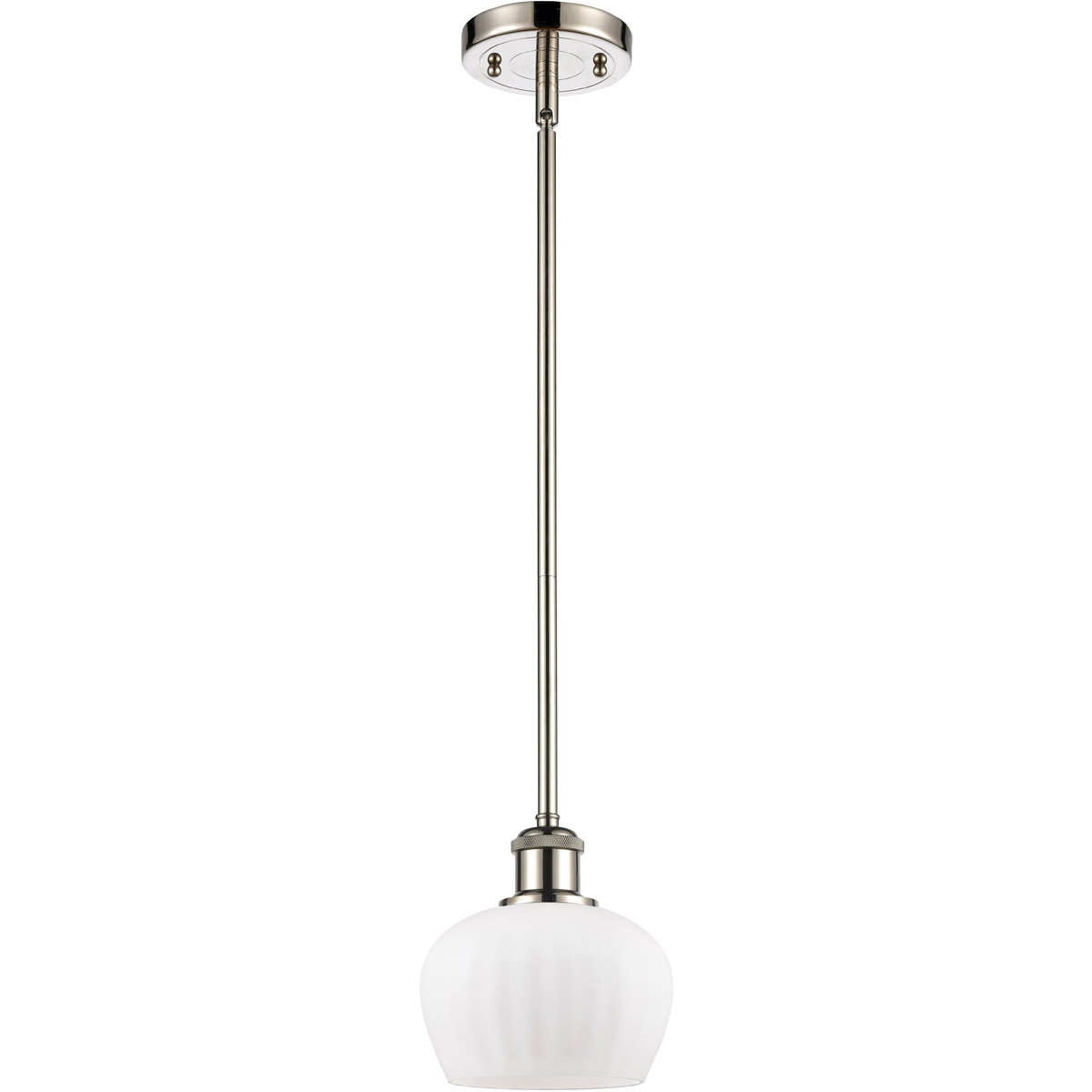 Innovations Lighting 516-1S-PN-G91 Ballston Fenton 1 Light 7 inch Polished Nickel Pendant Ceiling Light in Matte White Glass, Ballston