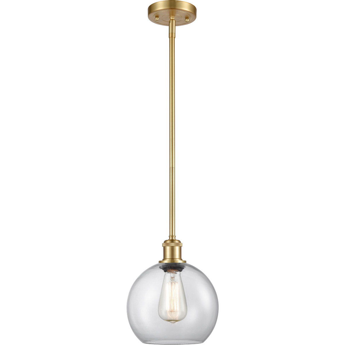 Innovations Lighting 516-1S-SG-G122-8 Ballston Athens 1 Light 8 inch Satin Gold Mini Pendant Ceiling Light