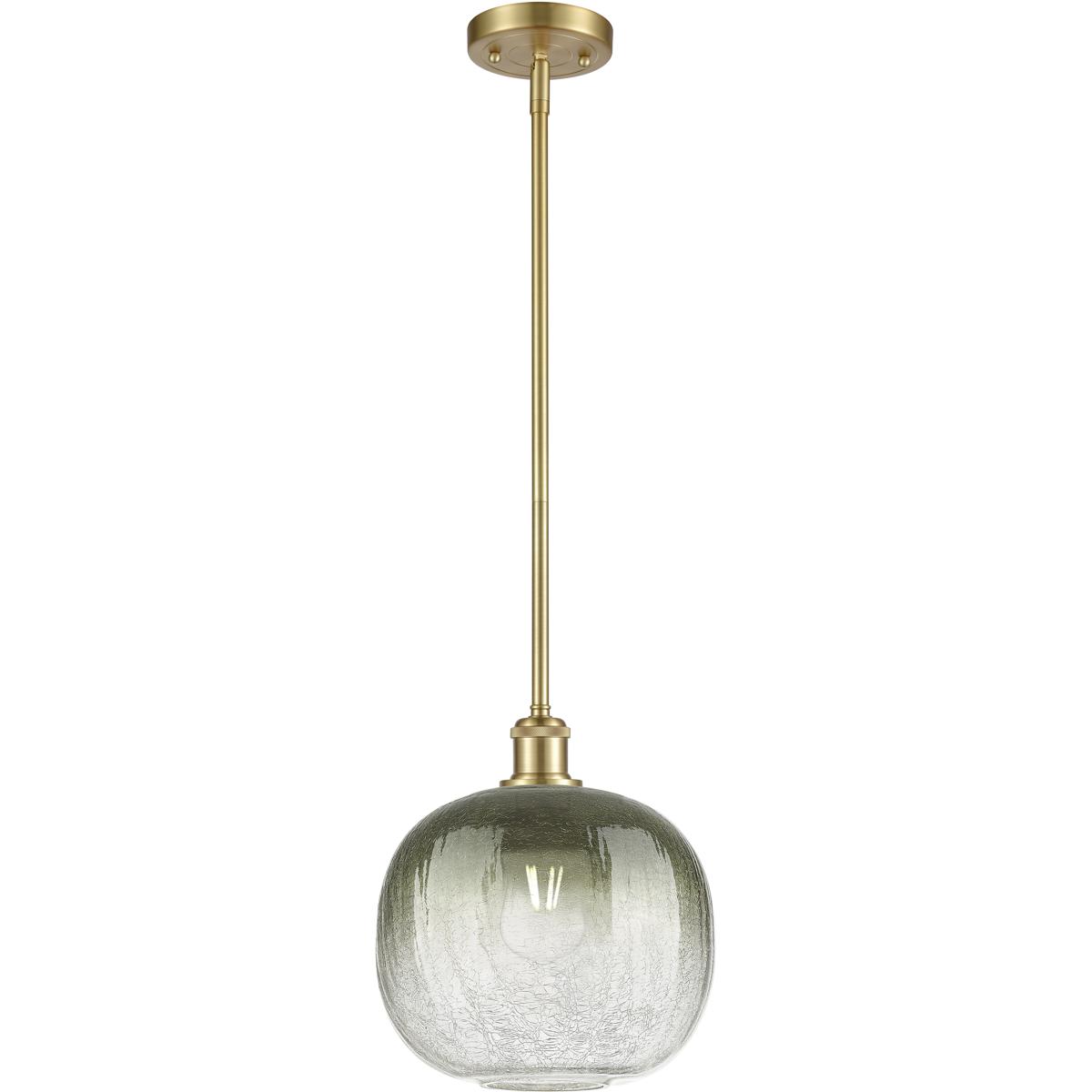 Innovations Lighting 516-1S-SG-G481-10SL Ballston Brookhaven Sphere 1 Light 10.5 inch Satin Gold Mini Pendant Ceiling Light in Slate Glass