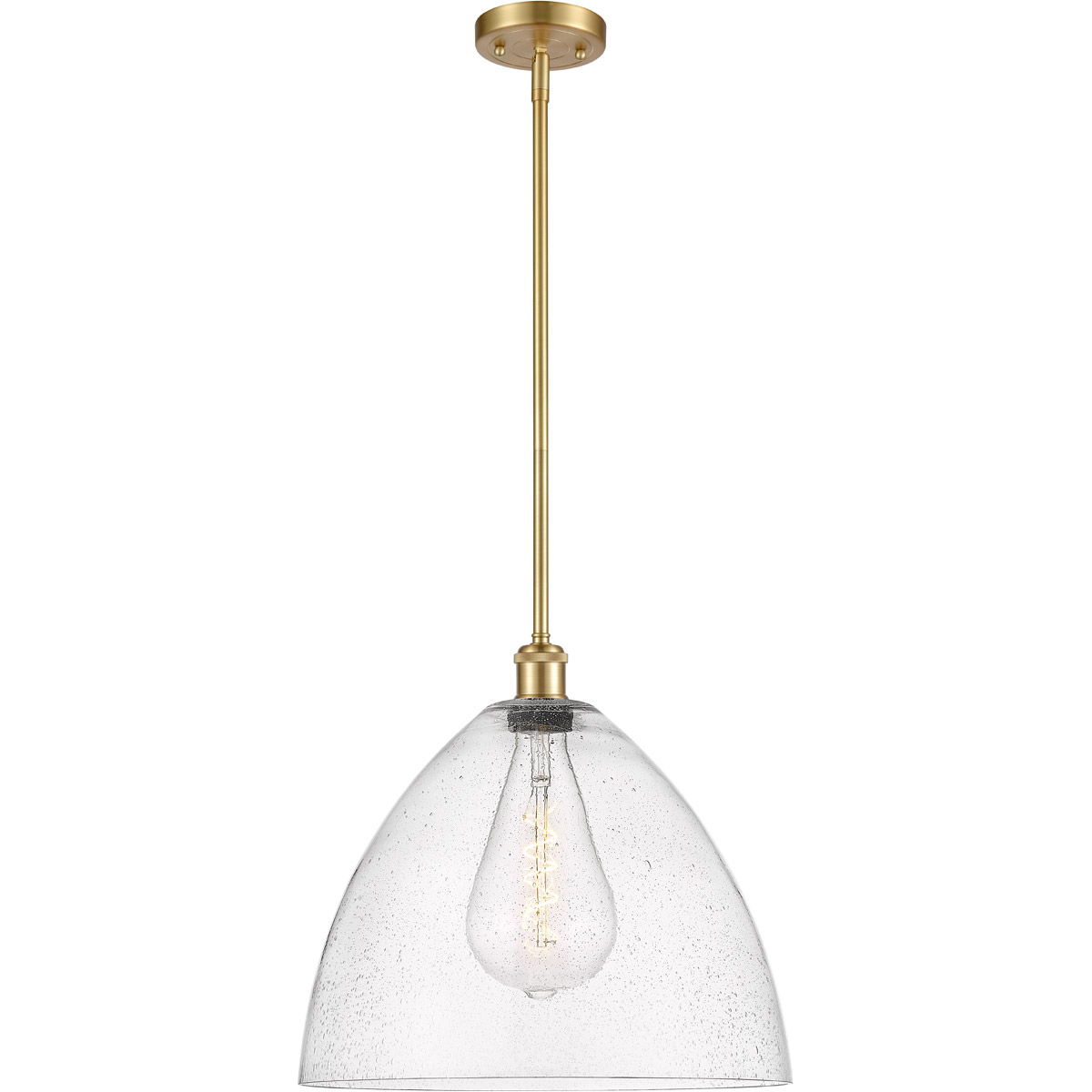 Innovations Lighting 516-1S-SG-GBD-164 Ballston Dome 1 Light 16 inch Satin Gold Pendant Ceiling Light