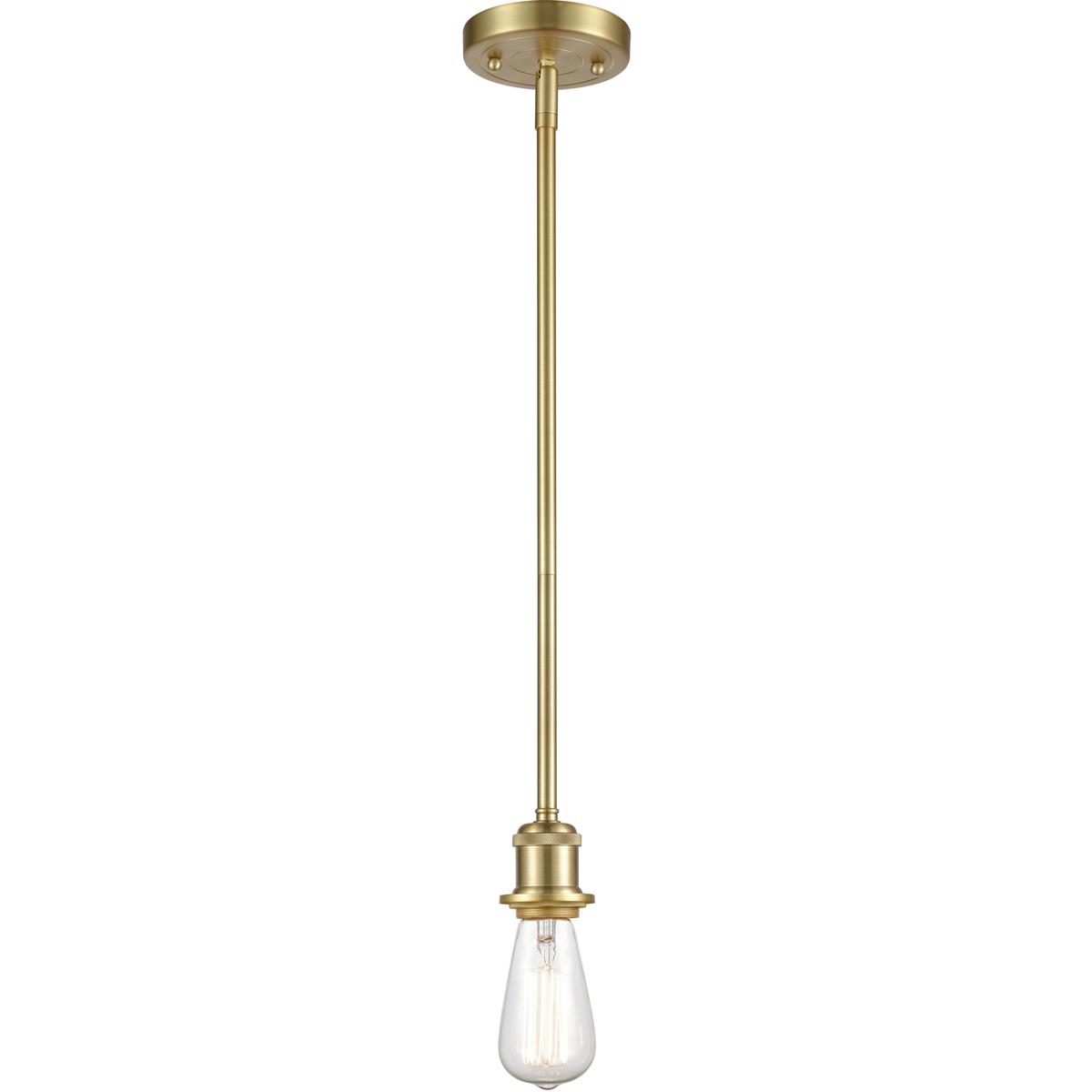 Innovations Lighting 516-1S-SG-LED Ballston Bare Bulb LED 4.5 inch Satin Gold Pendant Ceiling Light, Ballston