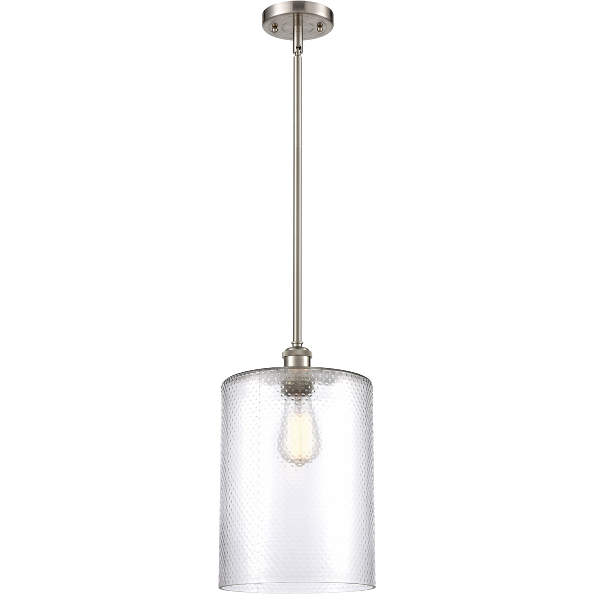 Innovations Lighting 516-1S-SN-G112-L Ballston Large Cobbleskill 1 Light 9 inch Brushed Satin Nickel Pendant Ceiling Light in Clear Glass, Ballston