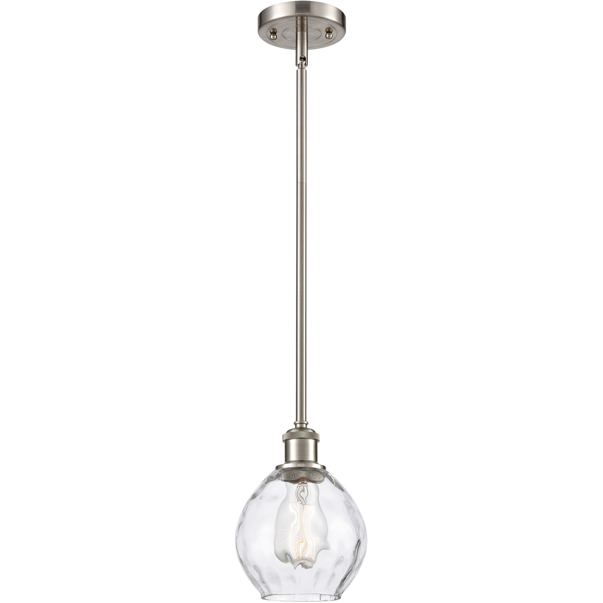 Innovations Lighting 516-1S-SN-G362-LED Ballston Small Waverly LED 6 inch Brushed Satin Nickel Pendant Ceiling Light, Ballston