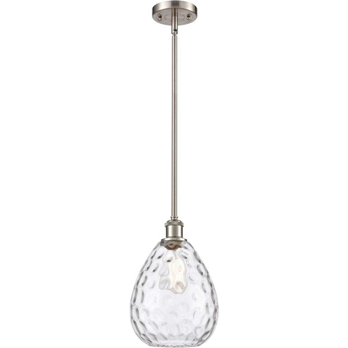 Innovations Lighting 516-1S-SN-G372 Ballston Large Waverly 1 Light 8 inch Brushed Satin Nickel Pendant Ceiling Light, Ballston