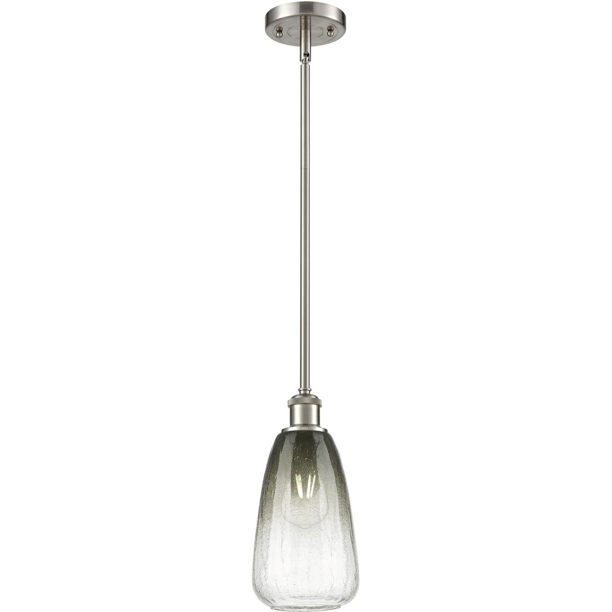 Innovations Lighting 516-1S-SN-G480-6SL Ballston Brookhaven Almond 1 Light 6 inch Brushed Satin Nickel Mini Pendant Ceiling Light in Slate Glass