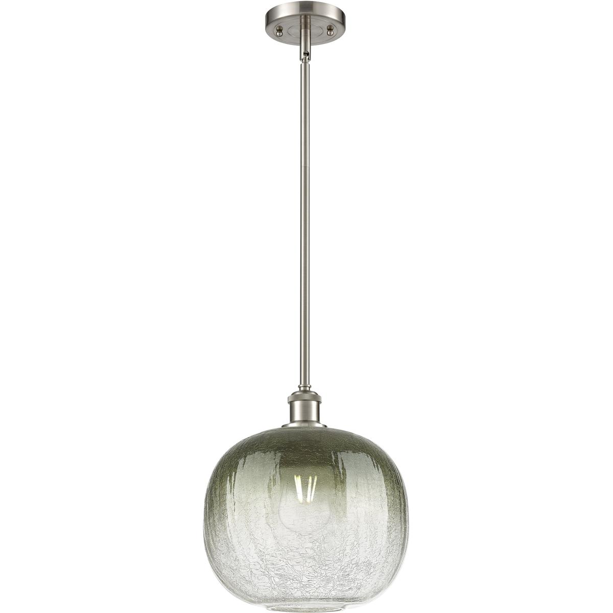 Innovations Lighting 516-1S-SN-G481-10SL Ballston Brookhaven Sphere 1 Light 10.5 inch Brushed Satin Nickel Mini Pendant Ceiling Light in Slate Glass