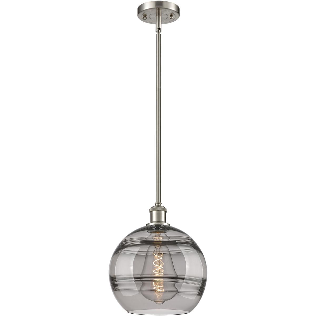 Innovations Lighting 516-1S-SN-G556-10SM Ballston Rochester 1 Light 10 inch Brushed Satin Nickel Stem Hung Mini Pendant Ceiling Light