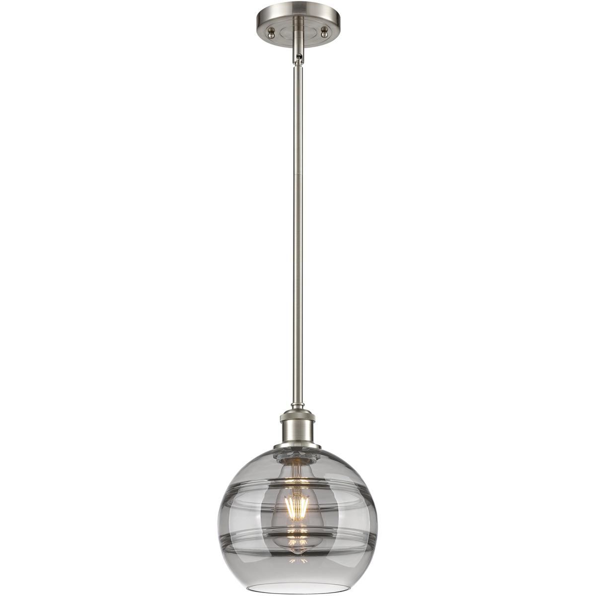 Innovations Lighting 516-1S-SN-G556-8SM Ballston Rochester 1 Light 8 inch Brushed Satin Nickel Stem Hung Mini Pendant Ceiling Light