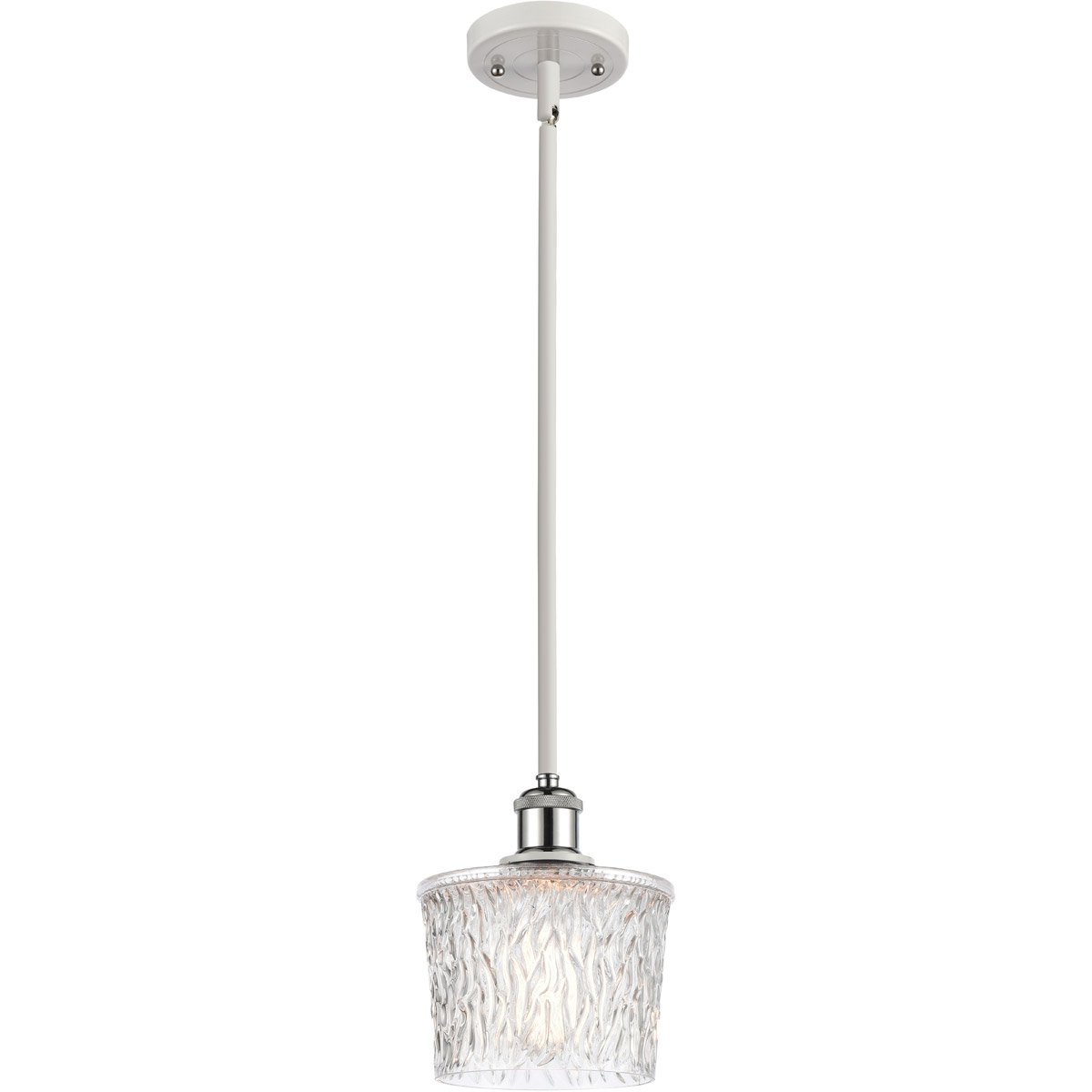 Innovations Lighting 516-1S-WPC-G402 Ballston Niagra 1 Light 7 inch White and Polished Chrome Pendant Ceiling Light, Ballston