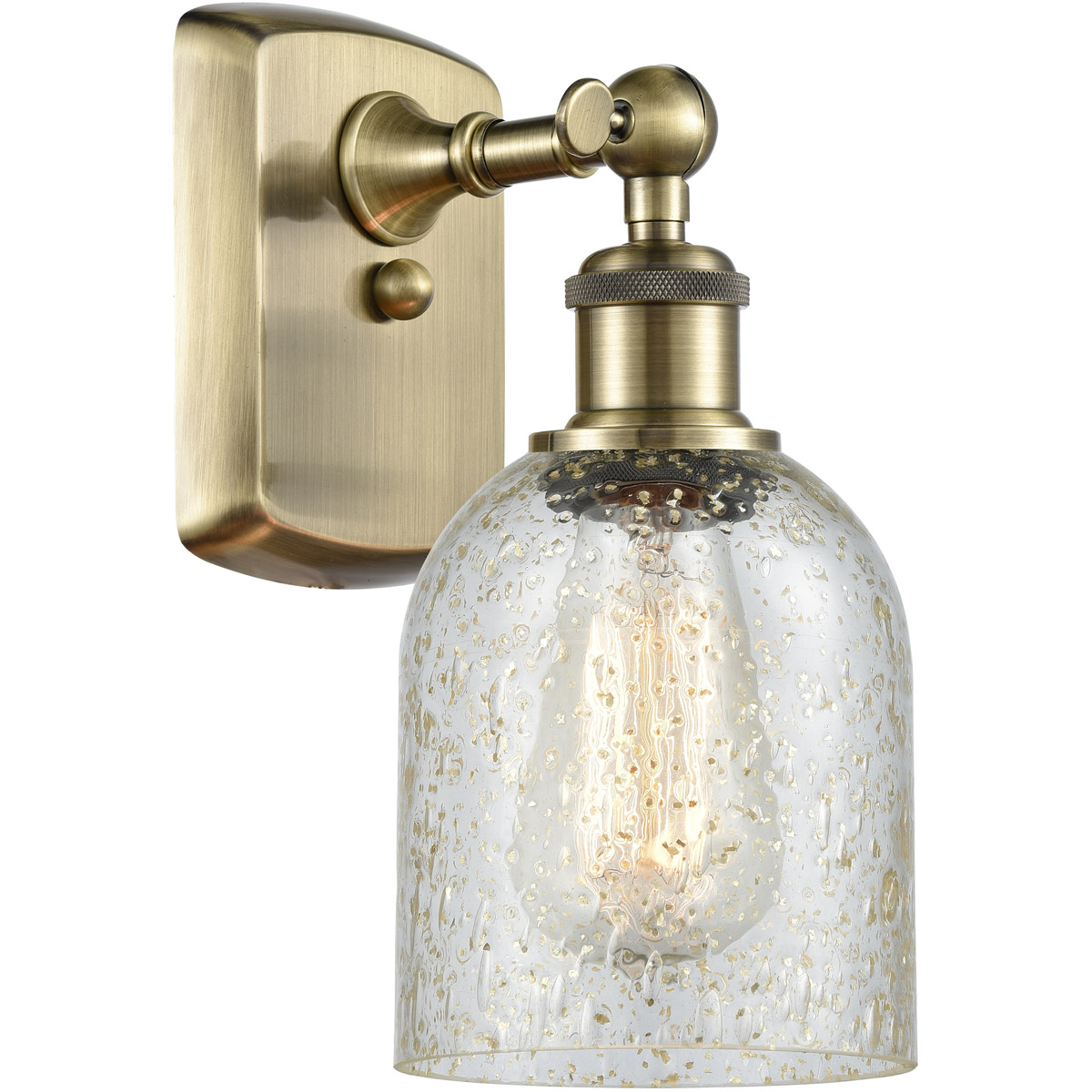 Innovations Lighting 516-1W-AB-G259 Ballston Caledonia 1 Light 5 inch Antique Brass Sconce Wall Light in Incandescent, Mica Glass, Ballston