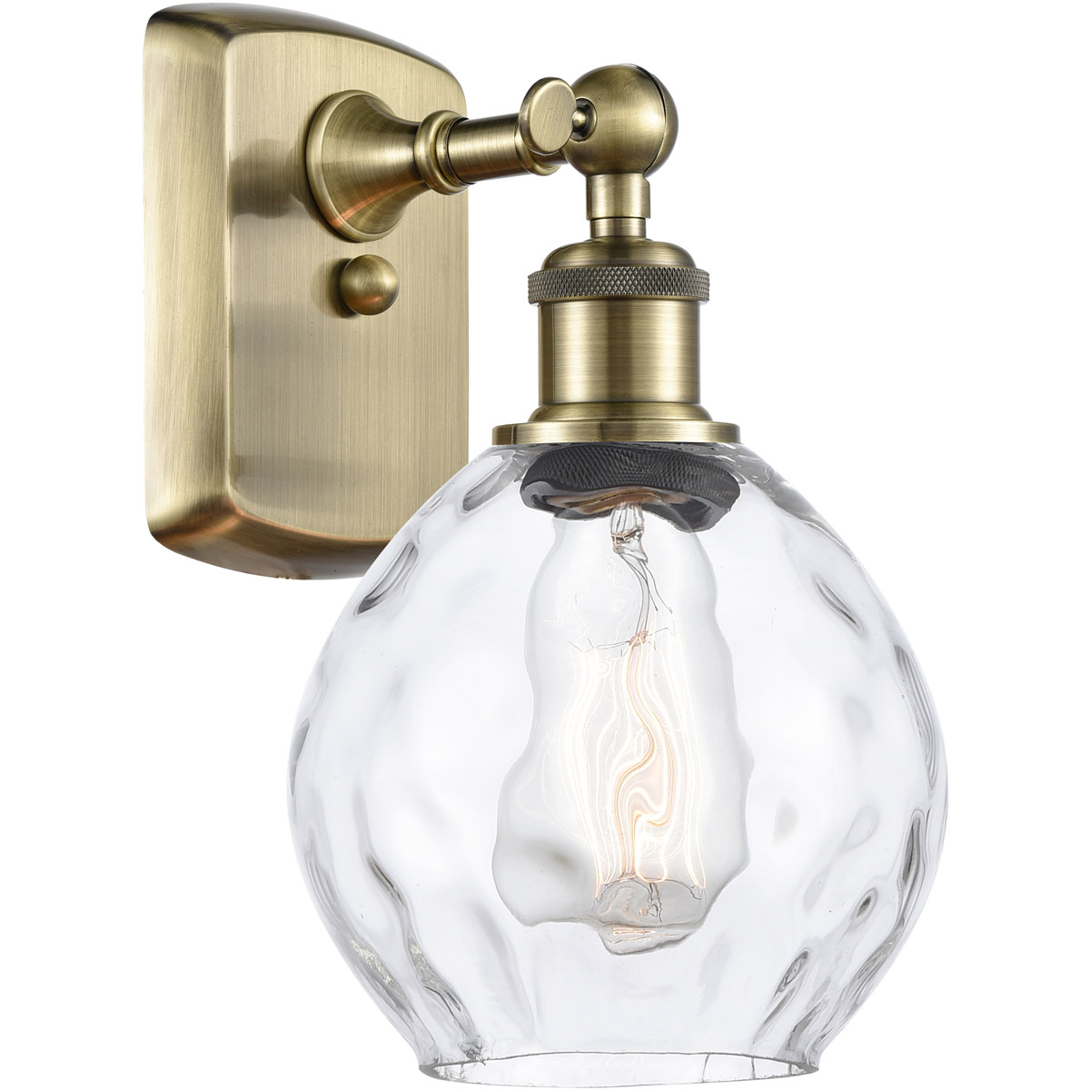 Innovations Lighting 516-1W-AB-G362-LED Ballston Small Waverly LED 6 inch Antique Brass Sconce Wall Light, Ballston