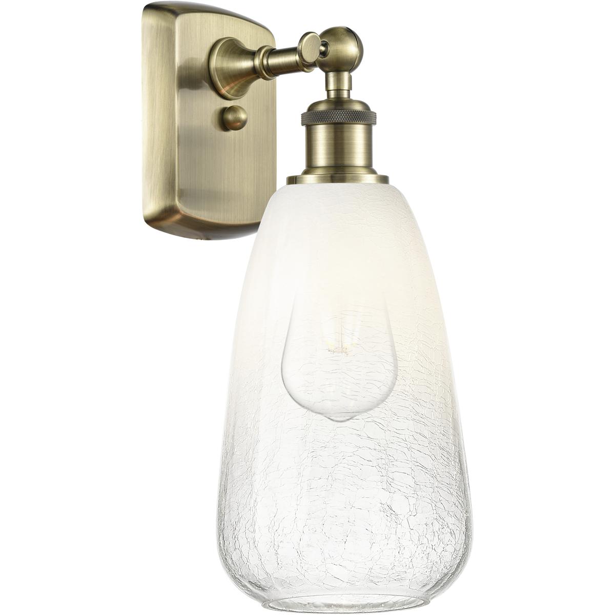 Innovations Lighting 516-1W-AB-G480-6OP Ballston Brookhaven Almond Armed Sconce Wall Light in Antique Brass, Opal Glass