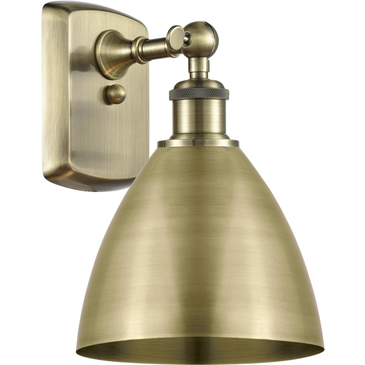 Innovations Lighting 516-1W-AB-MBD-75-AB Ballston Dome 1 Light 8 inch Antique Brass Sconce Wall Light