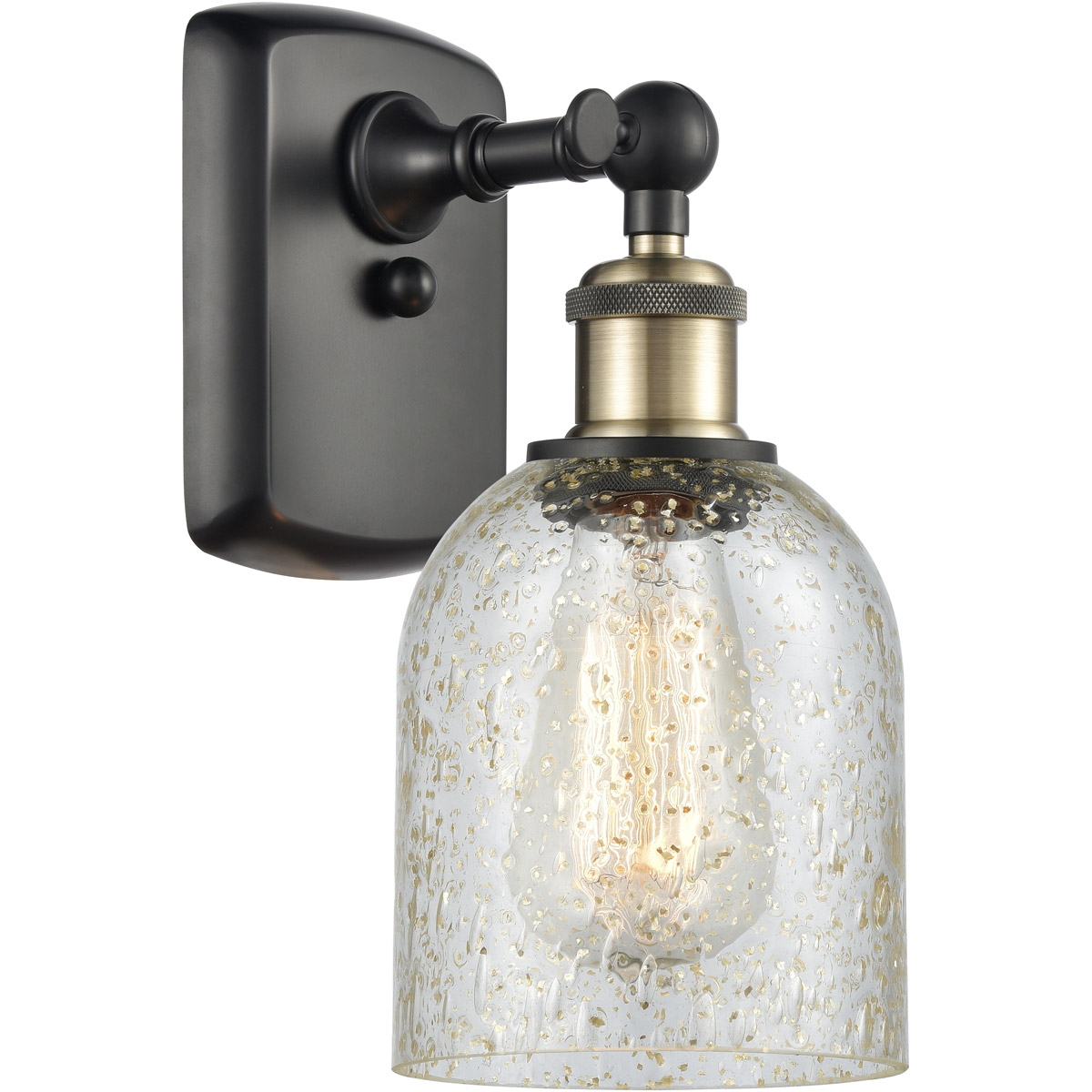 Innovations Lighting 516-1W-BAB-G259 Ballston Caledonia 1 Light 5 inch Black Antique Brass Sconce Wall Light in Mica Glass, Ballston