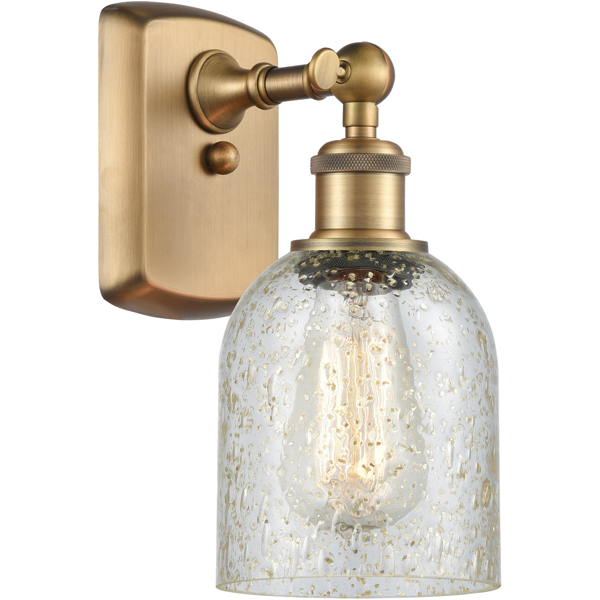 Innovations Lighting 516-1W-BB-G259 Ballston Caledonia 1 Light 5 inch Brushed Brass Sconce Wall Light in Mica Glass, Ballston