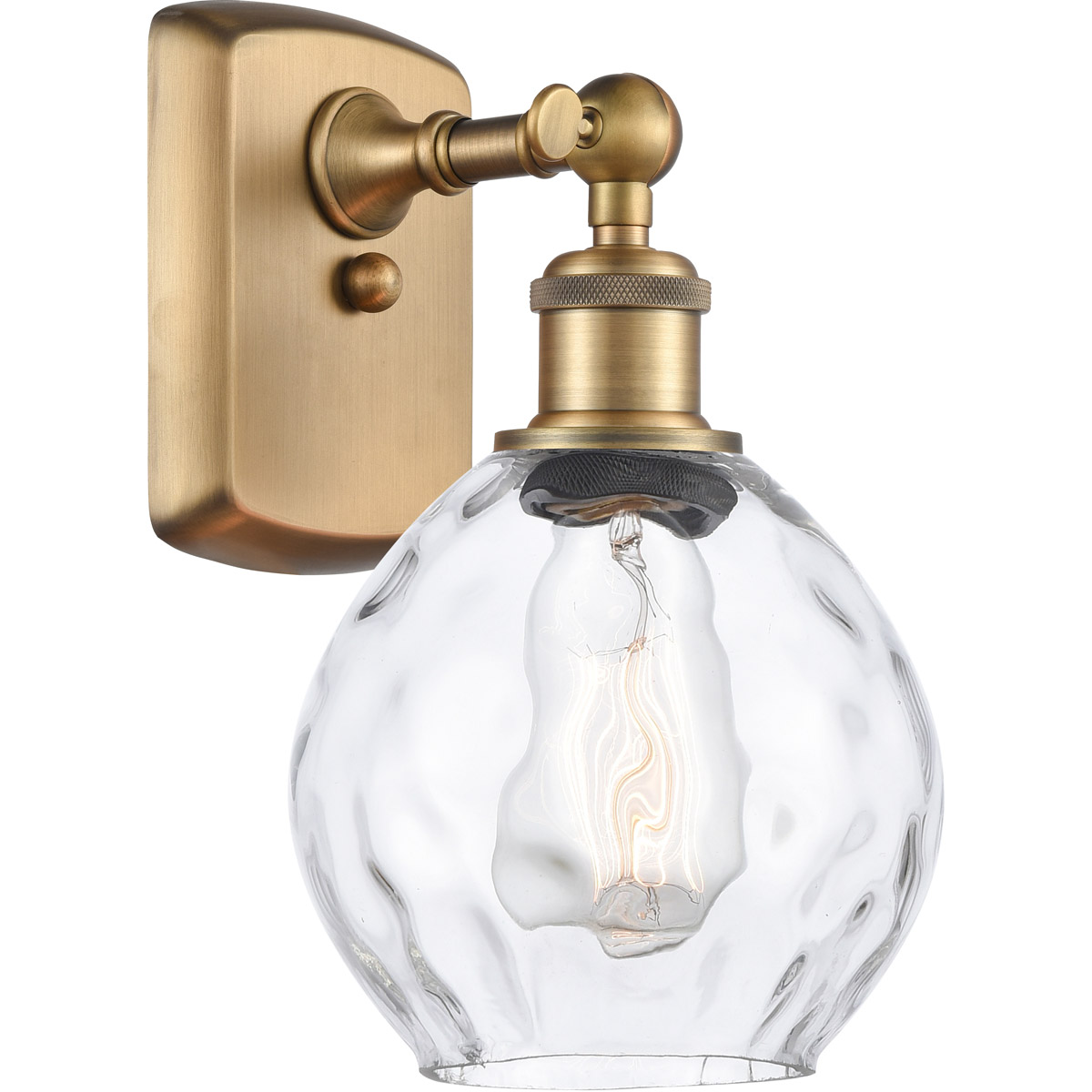 Innovations Lighting 516-1W-BB-G362-LED Ballston Small Waverly LED 6 inch Brushed Brass Sconce Wall Light, Ballston