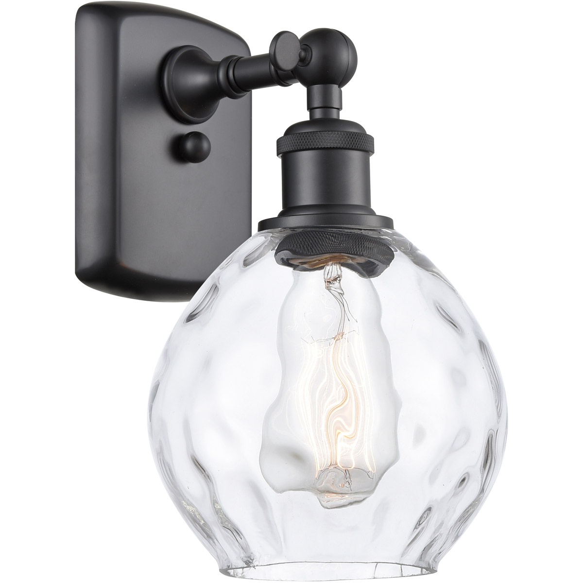Innovations Lighting 516-1W-BK-G362-LED Ballston Small Waverly LED 6 inch Matte Black Sconce Wall Light, Ballston