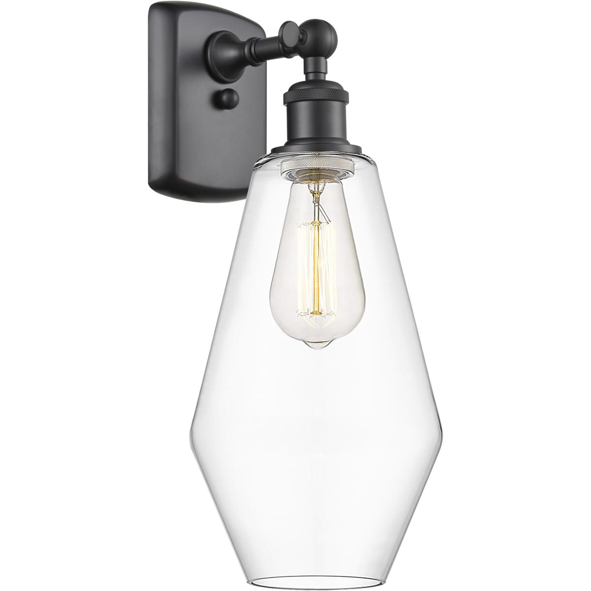 Innovations Lighting 516-1W-BK-G652-7 Ballston Cindyrella 1 Light 7 inch Matte Black Sconce Wall Light in Incandescent, Clear Glass