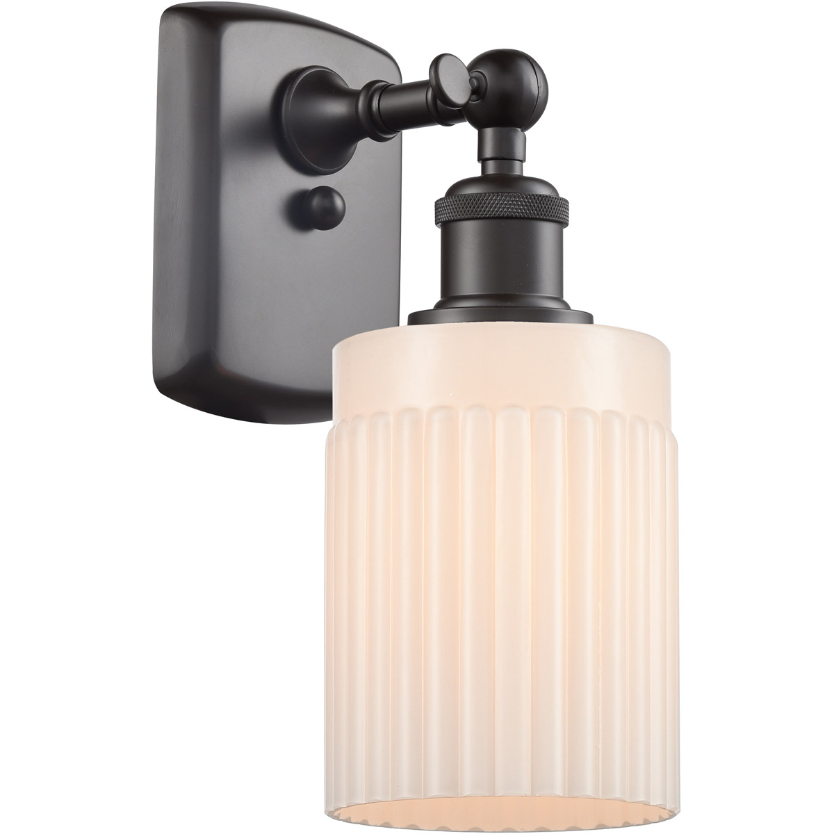 Innovations Lighting 516-1W-OB-G341 Ballston Hadley 1 Light 5 inch Oil Rubbed Bronze Sconce Wall Light in Matte White Glass, Ballston