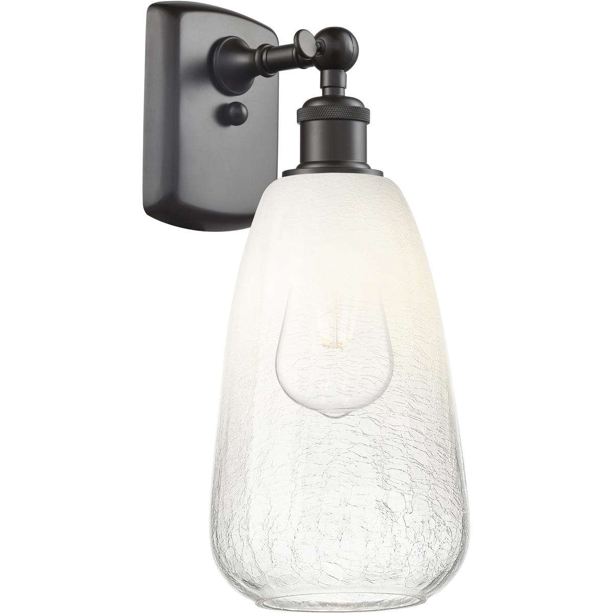 Innovations Lighting 516-1W-OB-G480-6OP Ballston Brookhaven Almond Armed Sconce Wall Light in Oil Rubbed Bronze, Opal Glass