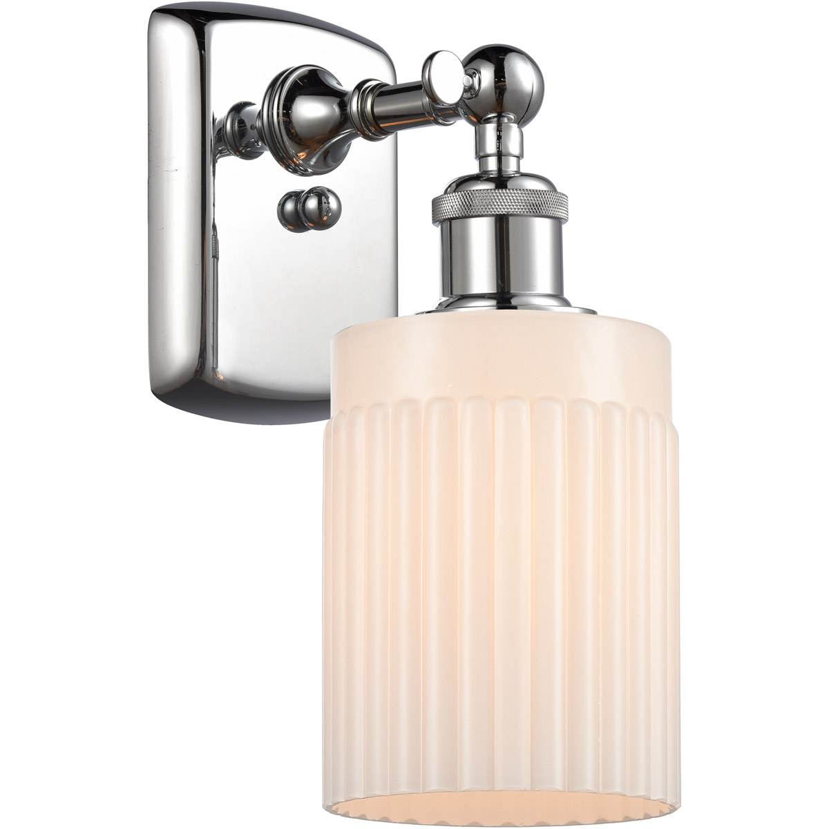 Innovations Lighting 516-1W-PC-G341 Ballston Hadley 1 Light 5 inch Polished Chrome Sconce Wall Light in Matte White Glass, Ballston
