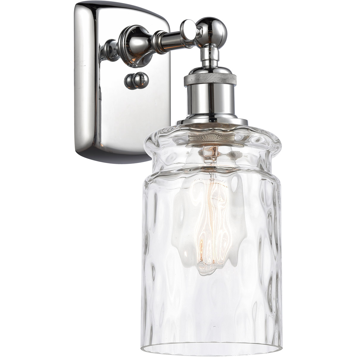 Innovations Lighting 516-1W-PC-G352 Ballston Candor 1 Light 5 inch Polished Chrome Sconce Wall Light in Clear Waterglass, Ballston
