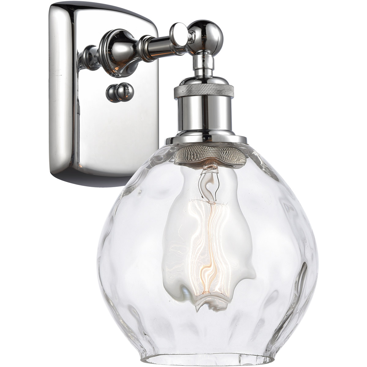 Innovations Lighting 516-1W-PC-G362-LED Ballston Small Waverly LED 6 inch Polished Chrome Sconce Wall Light, Ballston
