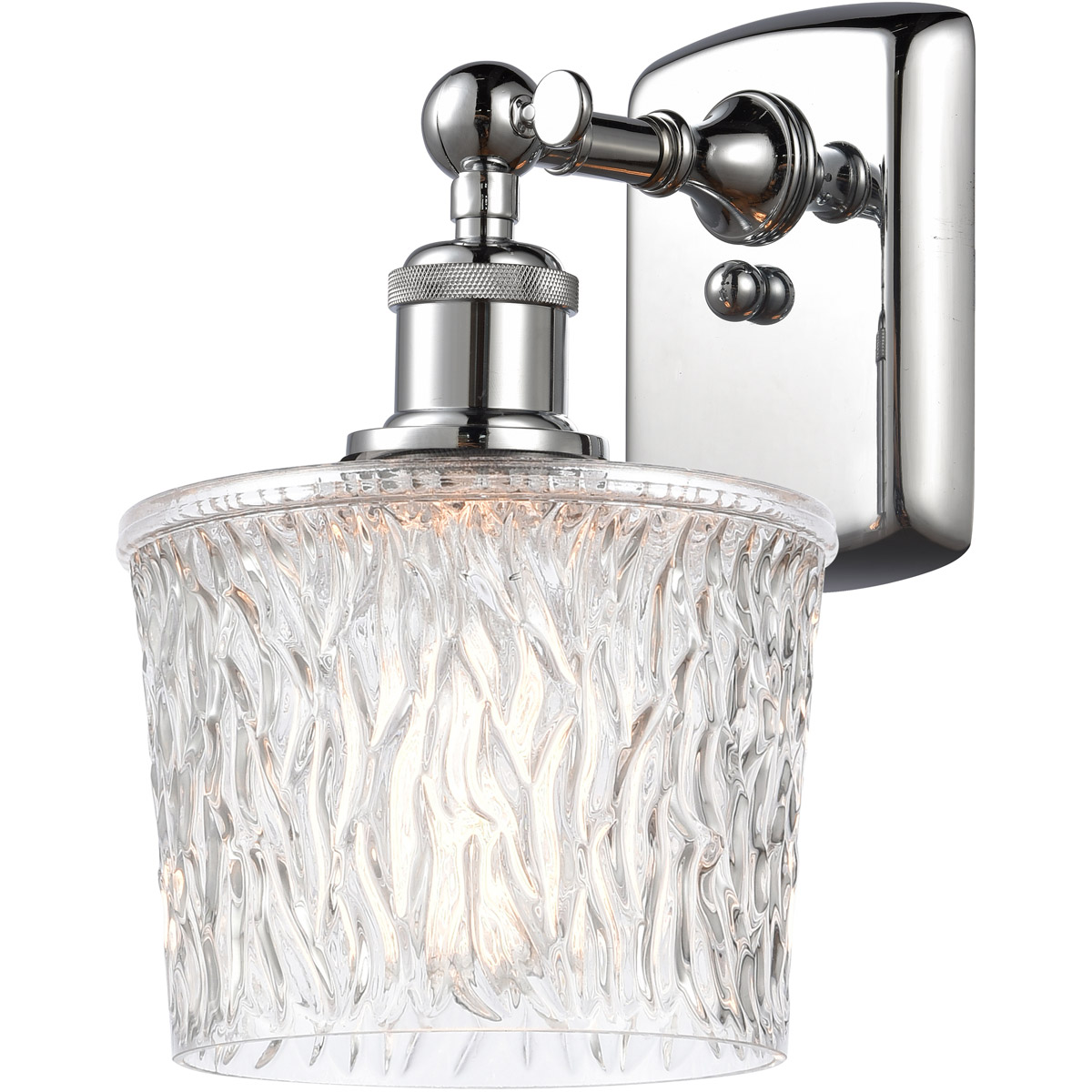 Innovations Lighting 516-1W-PC-G402 Ballston Niagra 1 Light 7 inch Polished Chrome Sconce Wall Light, Ballston