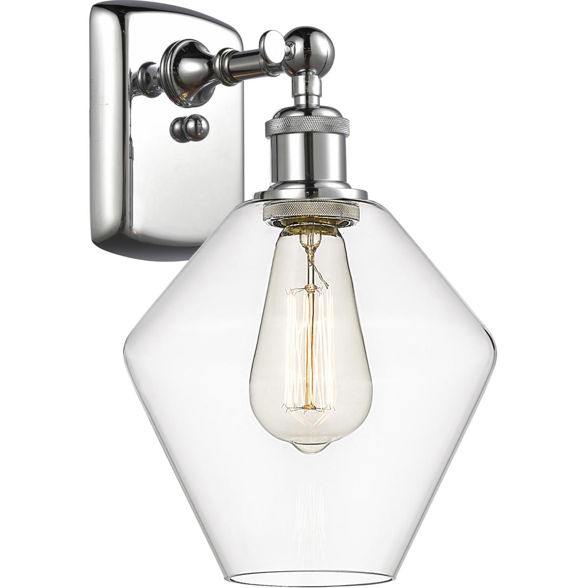 Innovations Lighting 516-1W-PC-G652-8-LED Ballston Cindyrella LED 8 inch Polished Chrome Sconce Wall Light in Clear Glass