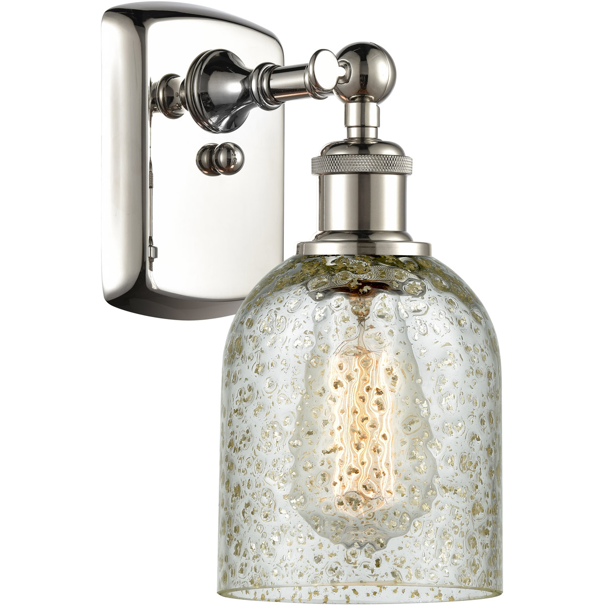 Innovations Lighting 516-1W-PN-G259 Ballston Caledonia 1 Light 5 inch Polished Nickel Sconce Wall Light in Mica Glass, Ballston