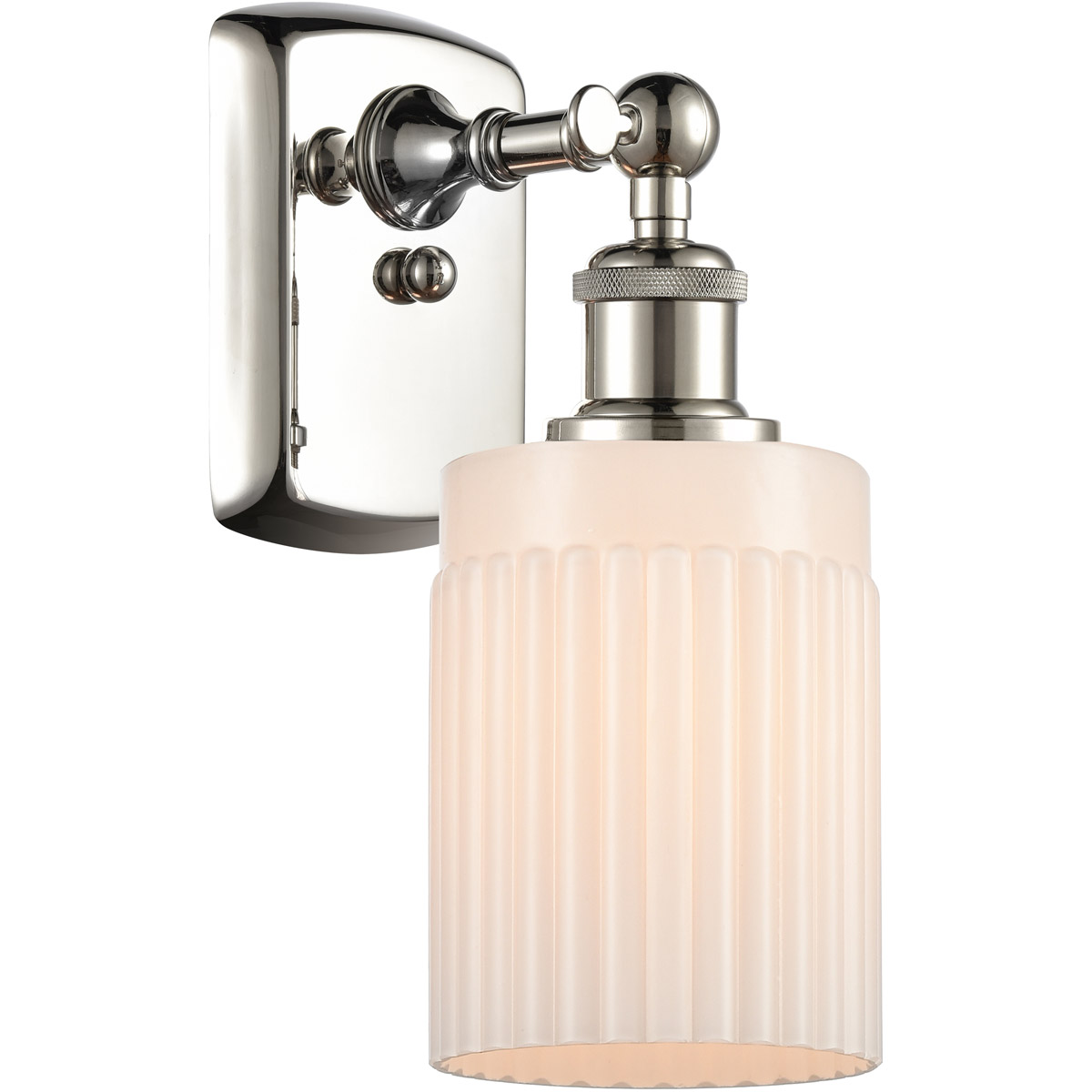 Innovations Lighting 516-1W-PN-G341 Ballston Hadley 1 Light 5 inch Polished Nickel Sconce Wall Light in Matte White Glass, Ballston